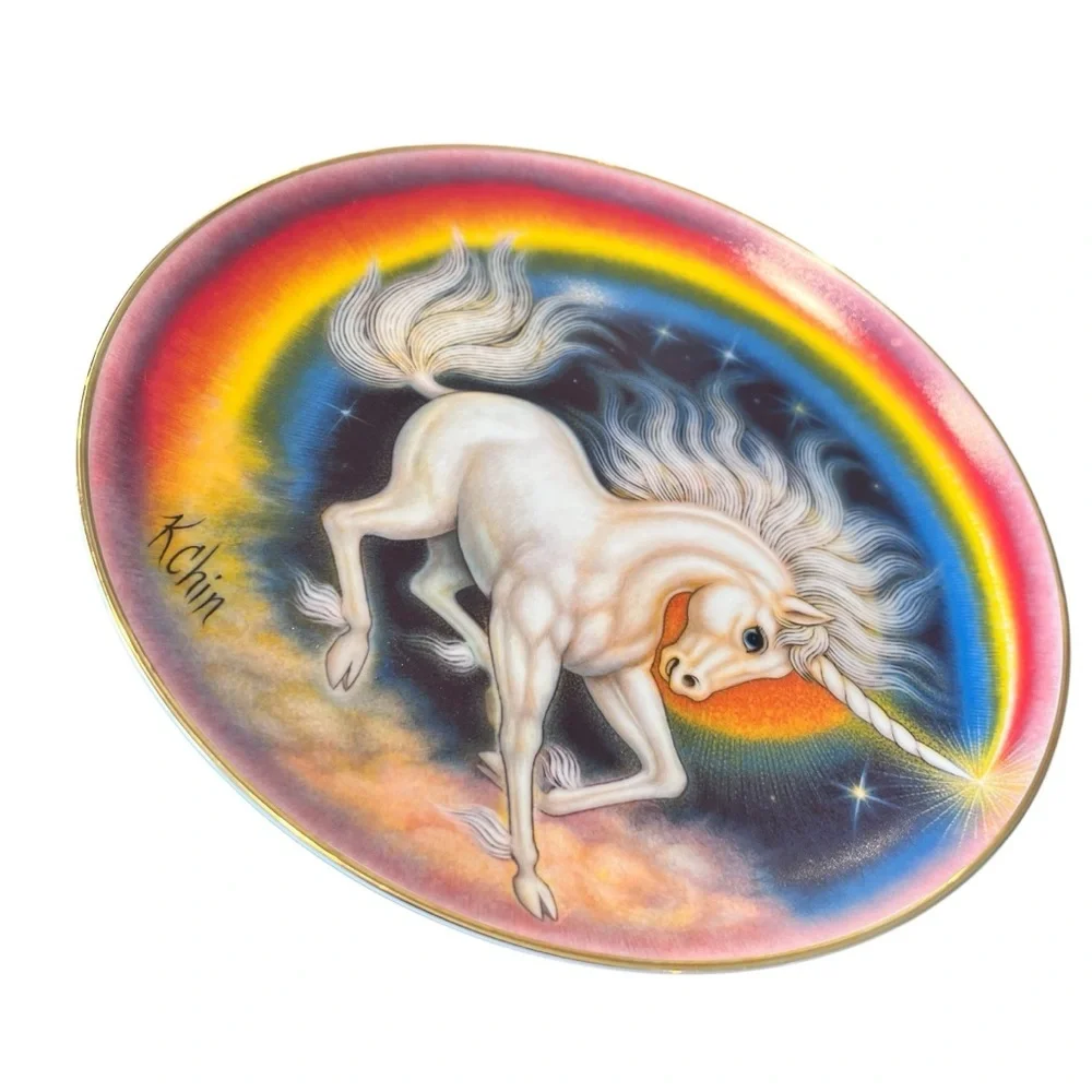 Familiar Spirit Unicorn Rainbow Collector Plate Psychedelic 1332 Of 5000 Trippy